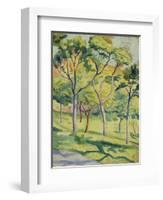 A Meadow with Trees, 1910-August Macke-Framed Giclee Print