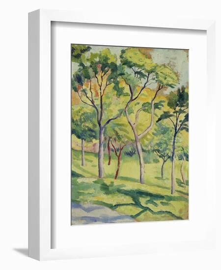 A Meadow with Trees, 1910-August Macke-Framed Giclee Print