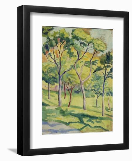 A Meadow with Trees, 1910-August Macke-Framed Premium Giclee Print