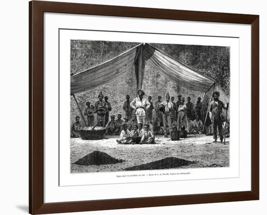 A Meal after the Gathering of Coffee, Brazil, 19th Century-A de Neuville-Framed Giclee Print