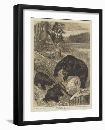 A Meal for the Little Ones, Searching for Beetles in a North American Forest-null-Framed Giclee Print