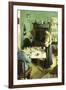 A Meal in the Kitchen, 1920 (Oil on Canvas)-Harold Harvey-Framed Giclee Print