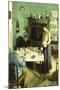 A Meal in the Kitchen, 1920 (Oil on Canvas)-Harold Harvey-Mounted Giclee Print