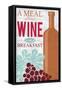 A Meal without Wine-Lantern Press-Framed Stretched Canvas