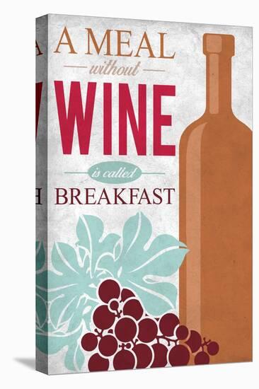 A Meal without Wine-Lantern Press-Stretched Canvas