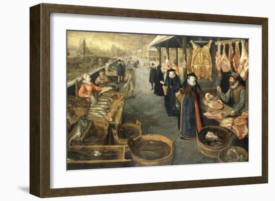 A Meat and Fish Market in Winter-Sebastian Stoskopff-Framed Giclee Print