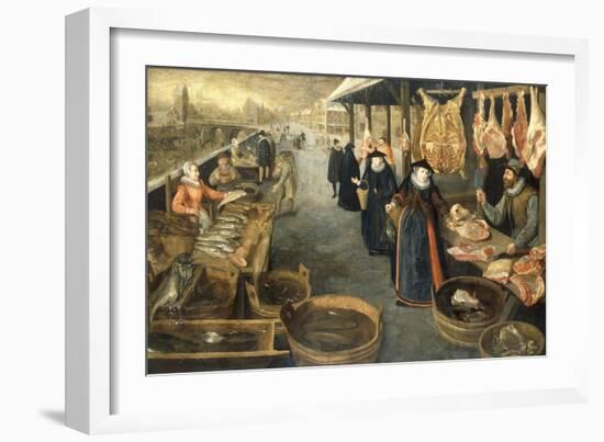 A Meat and Fish Market in Winter-Sebastian Stoskopff-Framed Giclee Print