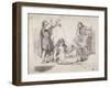 'A Medieval Scene', 19th century-Fred Walker-Framed Giclee Print