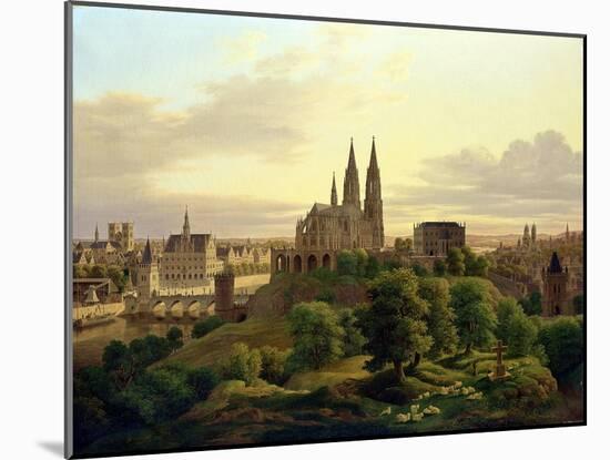 A Medieval Town in 1830, 1830-Carl Georg Adolph Hasenpflug-Mounted Giclee Print