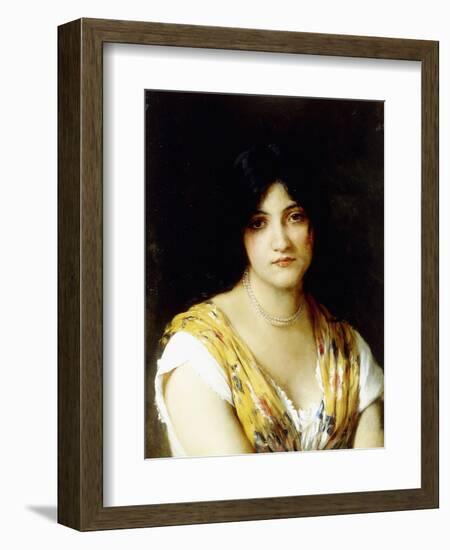 A Mediterranean Beauty-Eugen Von Blaas-Framed Giclee Print