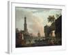 A Mediterranean Coastal Landscape at Sunset-Claude Joseph Vernet-Framed Giclee Print