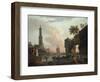 A Mediterranean Coastal Landscape at Sunset-Claude Joseph Vernet-Framed Giclee Print