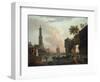 A Mediterranean Coastal Landscape at Sunset-Claude Joseph Vernet-Framed Giclee Print