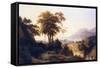 A Mediterranean Landscape-Louis Auguste Lapito-Framed Stretched Canvas