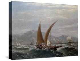 A Mediterranean Tartane-Louis Eugene Gabriel Isabey-Stretched Canvas