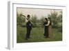 A meeting, 1880-Fritz Thaulow-Framed Giclee Print