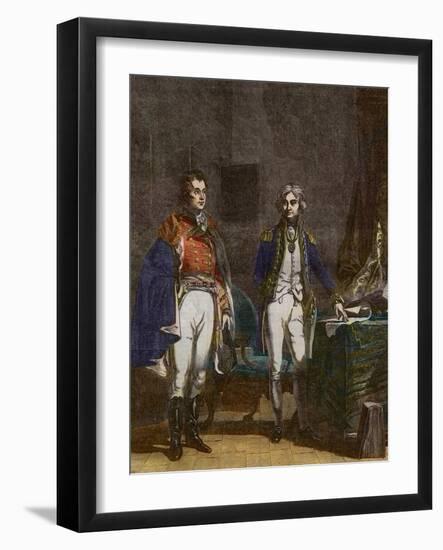 A Meeting between Arthur Wellesley and Horatio Nelson-Stefano Bianchetti-Framed Giclee Print