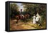 A Meeting by a Stile-Heywood Hardy-Framed Stretched Canvas