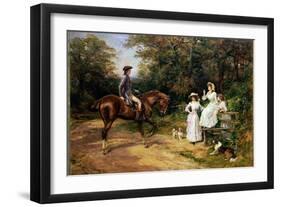 A Meeting by a Stile-Heywood Hardy-Framed Giclee Print