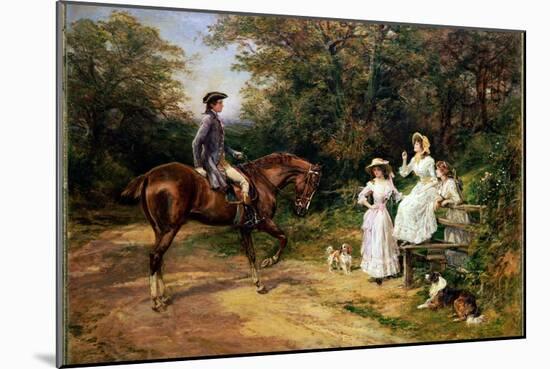 A Meeting by a Stile-Heywood Hardy-Mounted Giclee Print