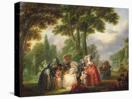 A Meeting in the Park-Francois Louis Joseph Watteau-Stretched Canvas
