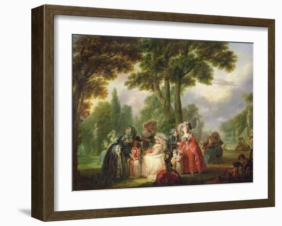 A Meeting in the Park-Francois Louis Joseph Watteau-Framed Giclee Print