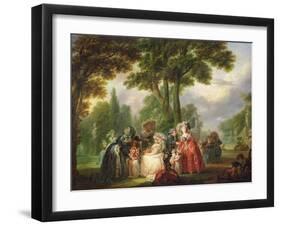 A Meeting in the Park-Francois Louis Joseph Watteau-Framed Giclee Print