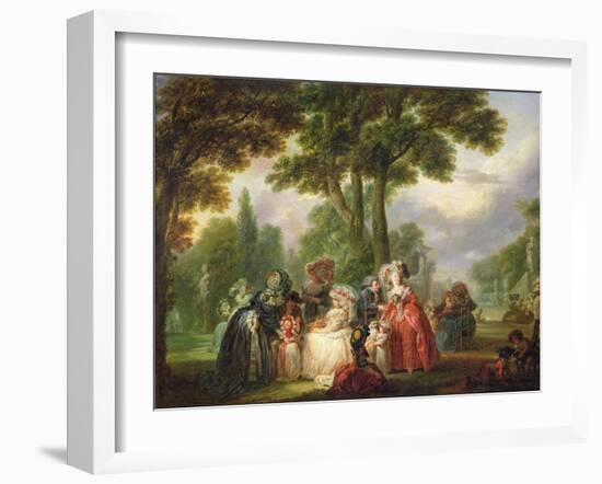 A Meeting in the Park-Francois Louis Joseph Watteau-Framed Giclee Print