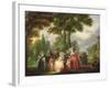 A Meeting in the Park-Francois Louis Joseph Watteau-Framed Giclee Print