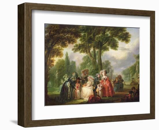 A Meeting in the Park-Francois Louis Joseph Watteau-Framed Giclee Print