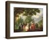 A Meeting in the Park-Francois Louis Joseph Watteau-Framed Giclee Print