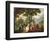A Meeting in the Park-Francois Louis Joseph Watteau-Framed Giclee Print