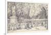 A Meeting in the Tuileries Gardens around a Statue, 1760 (Pair to 1163179)-Gabriel De Saint-aubin-Framed Giclee Print