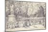 A Meeting in the Tuileries Gardens around a Statue, 1760 (Pair to 1163179)-Gabriel De Saint-aubin-Mounted Giclee Print