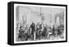 A Meeting of the Anti-Corn Law League in Newall's Building, Manchester, 1838-null-Framed Stretched Canvas