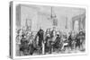 A Meeting of the Anti-Corn Law League in Newall's Building, Manchester, 1838-null-Stretched Canvas