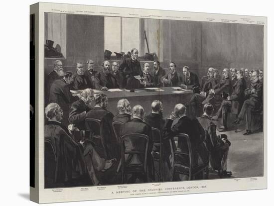 A Meeting of the Colonial Conference, London, 1887-null-Stretched Canvas