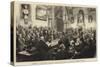 A Meeting of the Common Council of the City of London in the Council Chamber, Guildhall-Godefroy Durand-Stretched Canvas