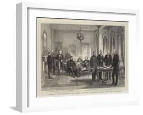 A Meeting of the Conference on the Eastern Question at the Admiralty Palace (Ters-Haneh) Constantin-null-Framed Giclee Print