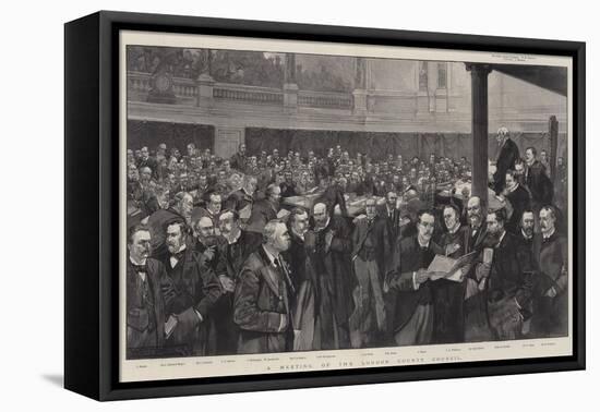 A Meeting of the London County Council-Thomas Walter Wilson-Framed Stretched Canvas