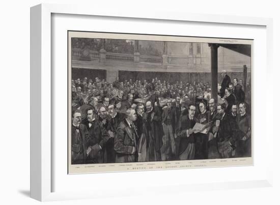 A Meeting of the London County Council-Thomas Walter Wilson-Framed Giclee Print