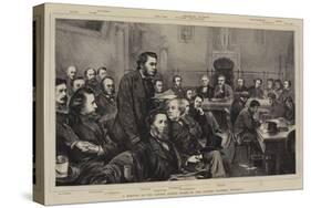 A Meeting of the London School Board in the Council Chamber, Guildhall-Henry Woods-Stretched Canvas