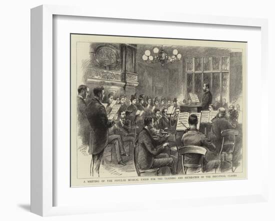 A Meeting of the Popular Musical Union for the Training and Recreation of the Industrial Classes-null-Framed Giclee Print