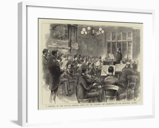 A Meeting of the Popular Musical Union for the Training and Recreation of the Industrial Classes-null-Framed Giclee Print