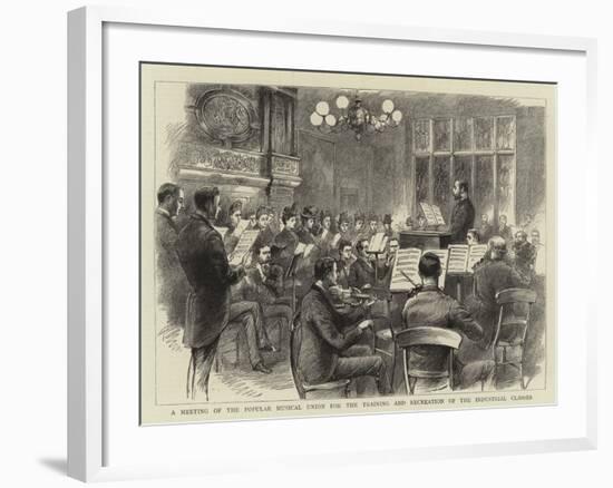 A Meeting of the Popular Musical Union for the Training and Recreation of the Industrial Classes-null-Framed Giclee Print