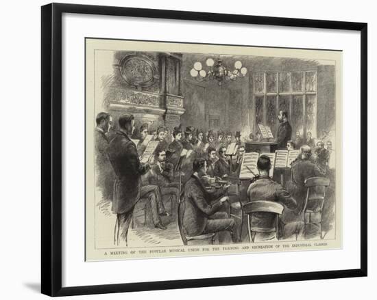 A Meeting of the Popular Musical Union for the Training and Recreation of the Industrial Classes-null-Framed Giclee Print