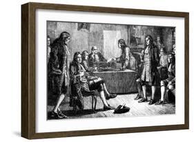 A Meeting of the Royal Society in Crane Court, Fleet Street, London, 18th Century-null-Framed Giclee Print