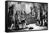 A Meeting of the Royal Society in Crane Court, Fleet Street, London, 18th Century-null-Framed Stretched Canvas