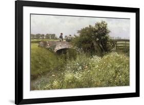 A Meeting on the Bridge-Emile Claus-Framed Giclee Print