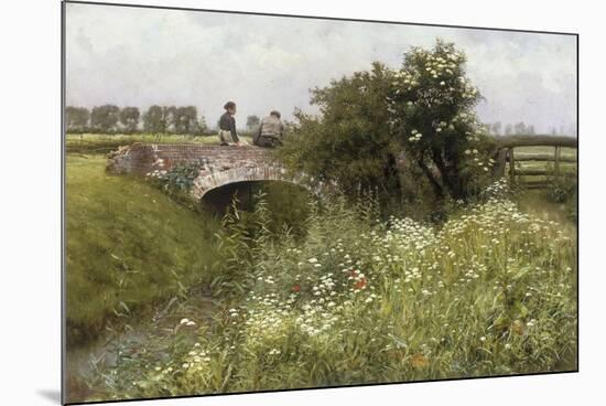 A Meeting on the Bridge-Emile Claus-Mounted Giclee Print